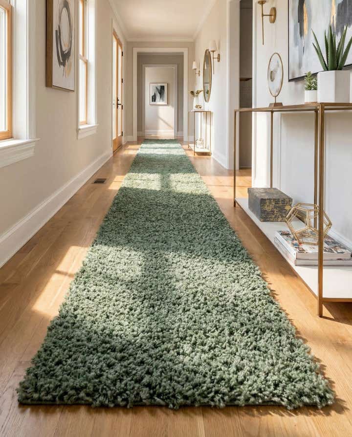 2' 7 x 13' Zermatt Shag Runner Rug