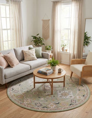 7' 10 x 7' 10 Kamala Washable Round Rug
