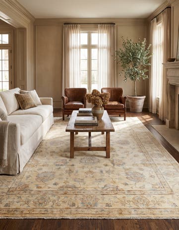 6' 8 x 9' 9 Hand Knotted Ziegler Rug