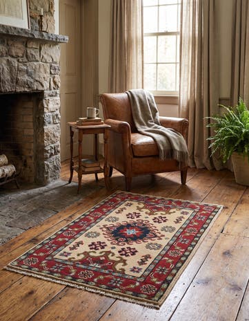 1' 11 x 3' 1 Hand Knotted Kazak Rug