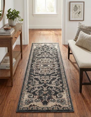 Blue Grand Tradition Runner Rug