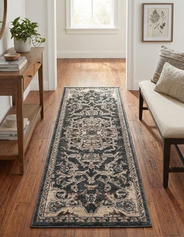 Blue Grand Tradition Runner Rug