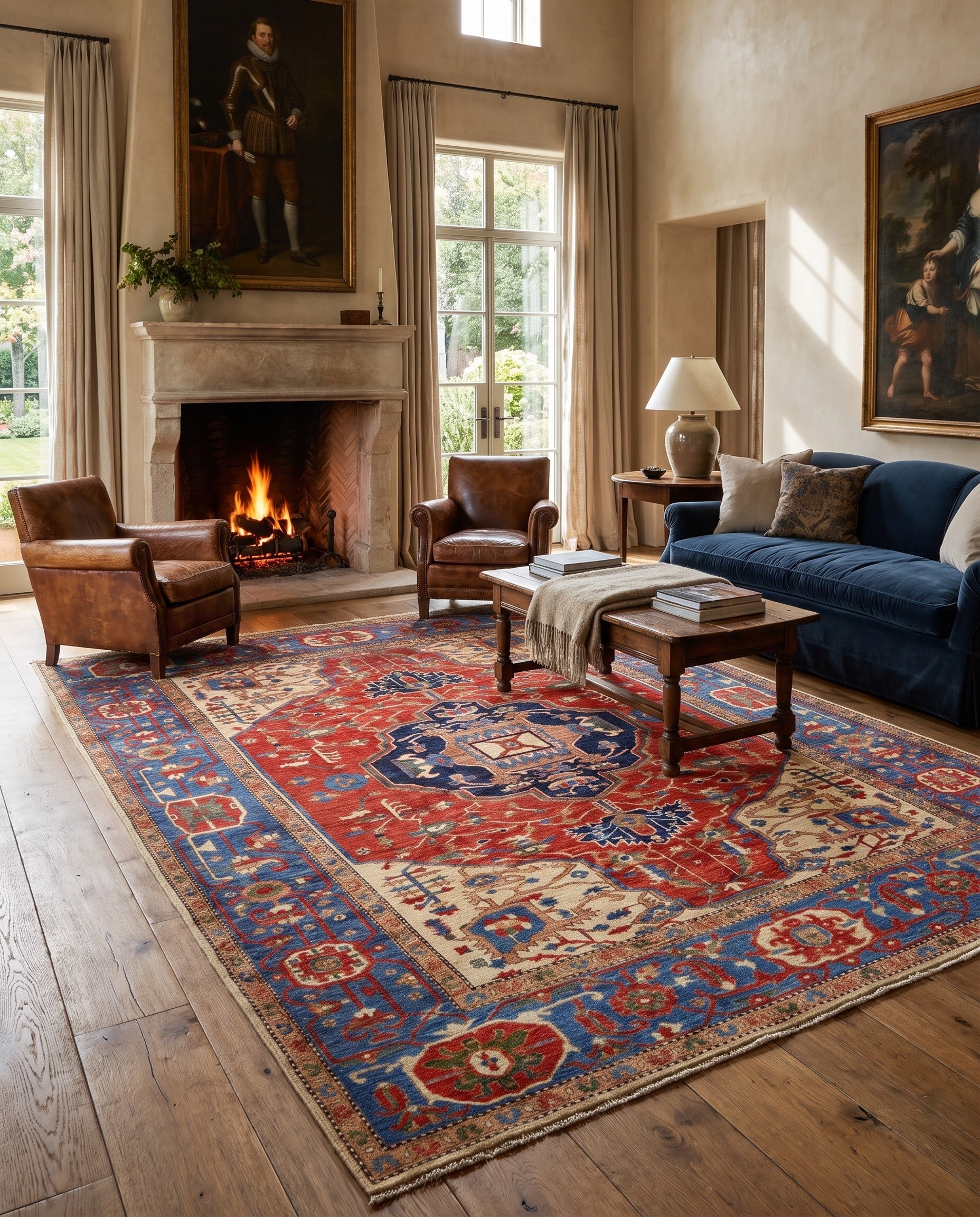8' x 9' 11 Hand Knotted Heriz Rug