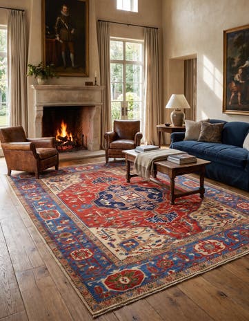 8' x 9' 11 Hand Knotted Heriz Rug