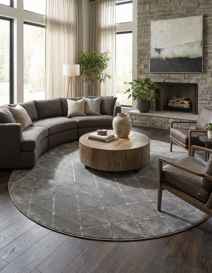 Detail image of 10' x 10' Vogue Geo Round Rug