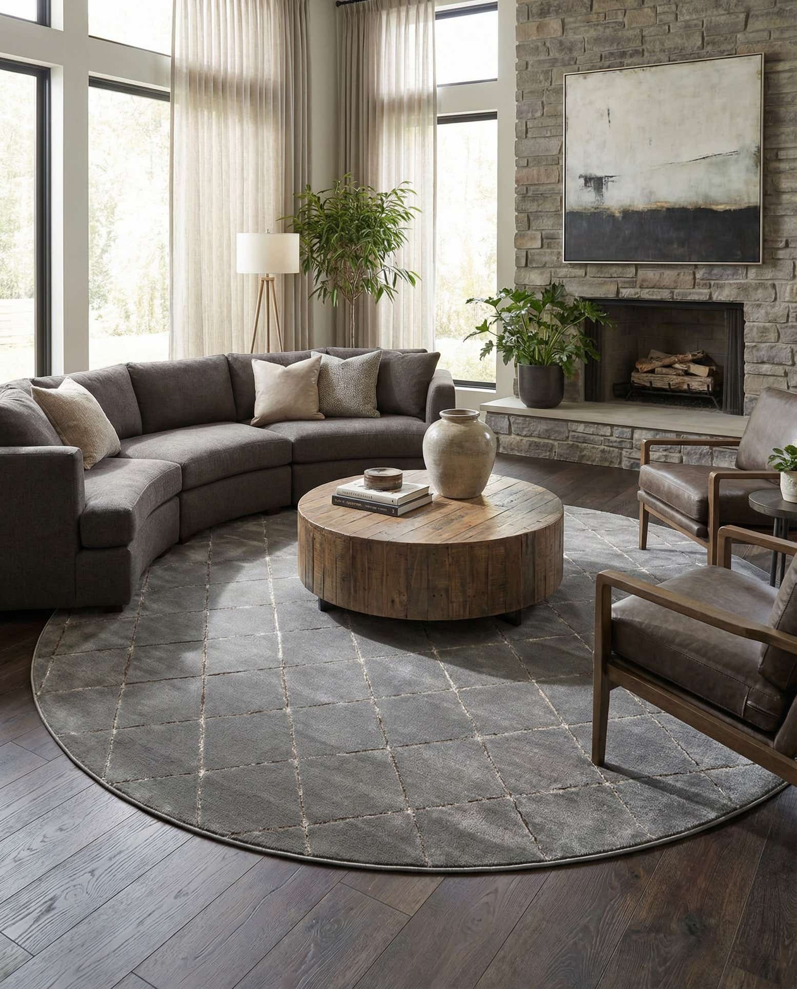 10' x 10' Vogue Geo Round Rug
