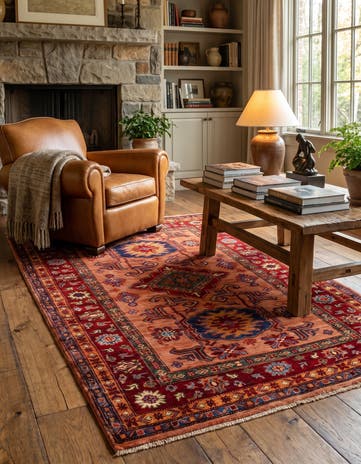 3' 4 x 5' Hand Knotted Kazak Rug