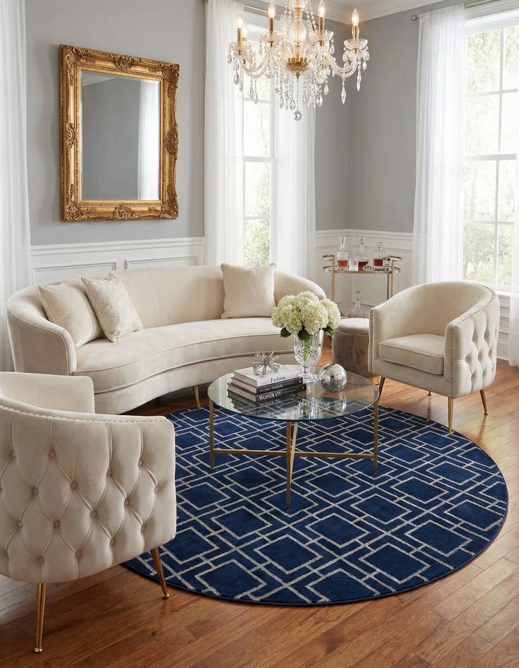 Detail image of 7' 10 x 7' 10 Marilyn Monroe&trade; Glam Deco Round Rug