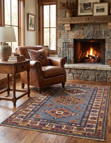 2' 7 x 4' 3 Hand Knotted Kazak Rug
