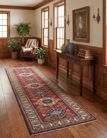 2' 8 x 9' 8 Hand Knotted Kazak Runner Rug