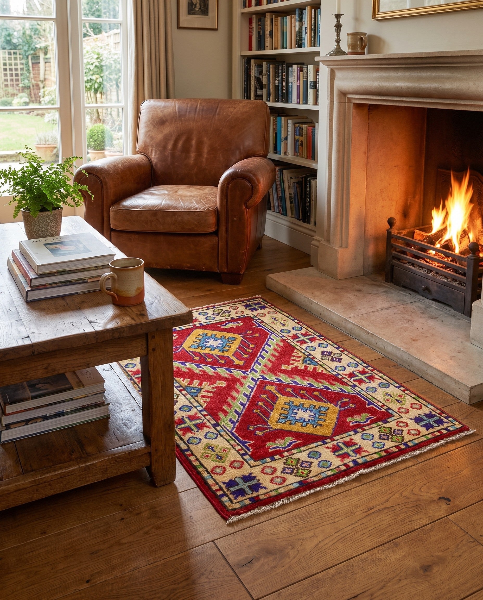 2' x 2' 7 Hand Knotted Kazak Rug