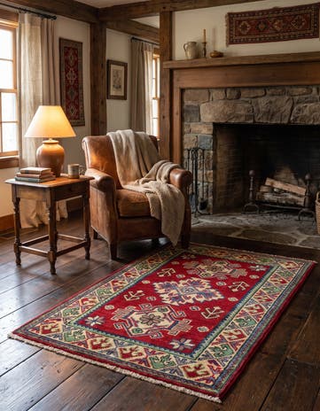 2' x 3' Hand Knotted Kazak Rug