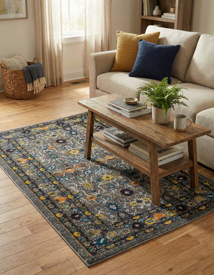 Detail image of 3' 3 x 5' 3 Washable Fleur Rug