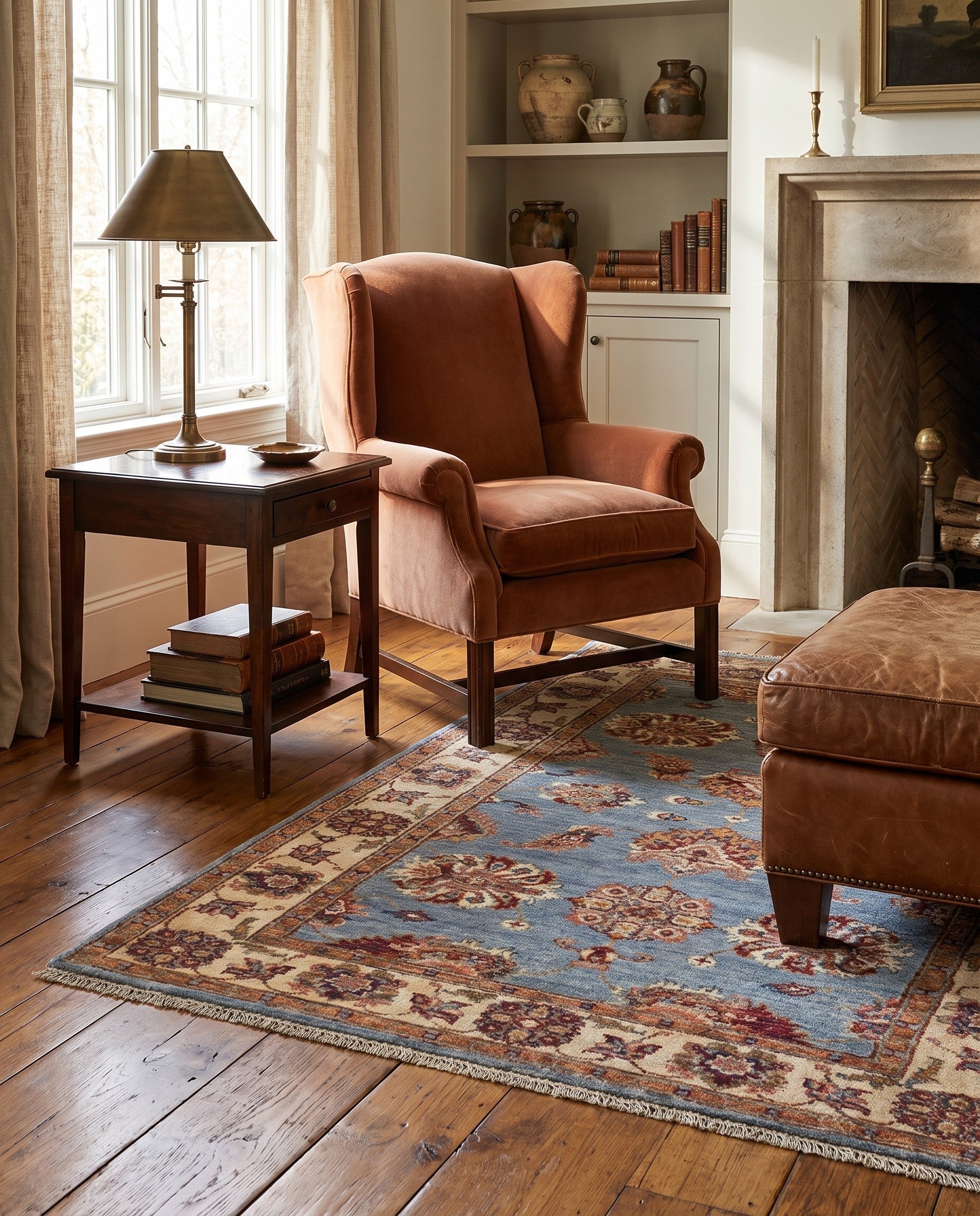 3' 1 x 4' 8 Hand Knotted Ziegler Rug