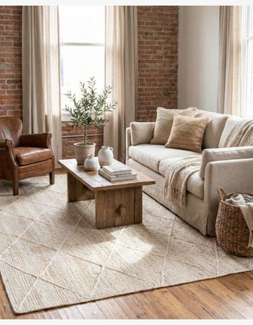 8' x 10' Handmade Braided Jute Rug