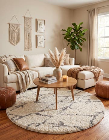 8' x 8' Infinity Shag Round Rug