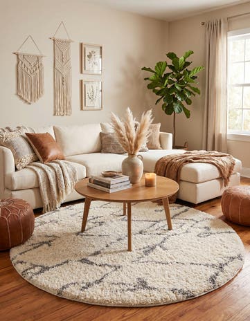 8' x 8' Infinity Shag Round Rug