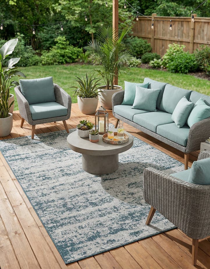 7' x 10' Easy-Clean Modern Indoor / Outdoor...
