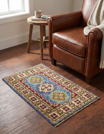 1' 11 x 3' 4 Hand Knotted Kazak Rug