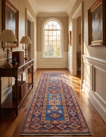 2' 8 x 9' 1 Hand Knotted Kazak Runner Rug