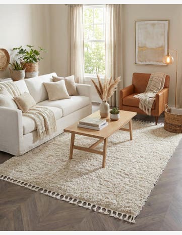 Ivory Athena Shag Rug