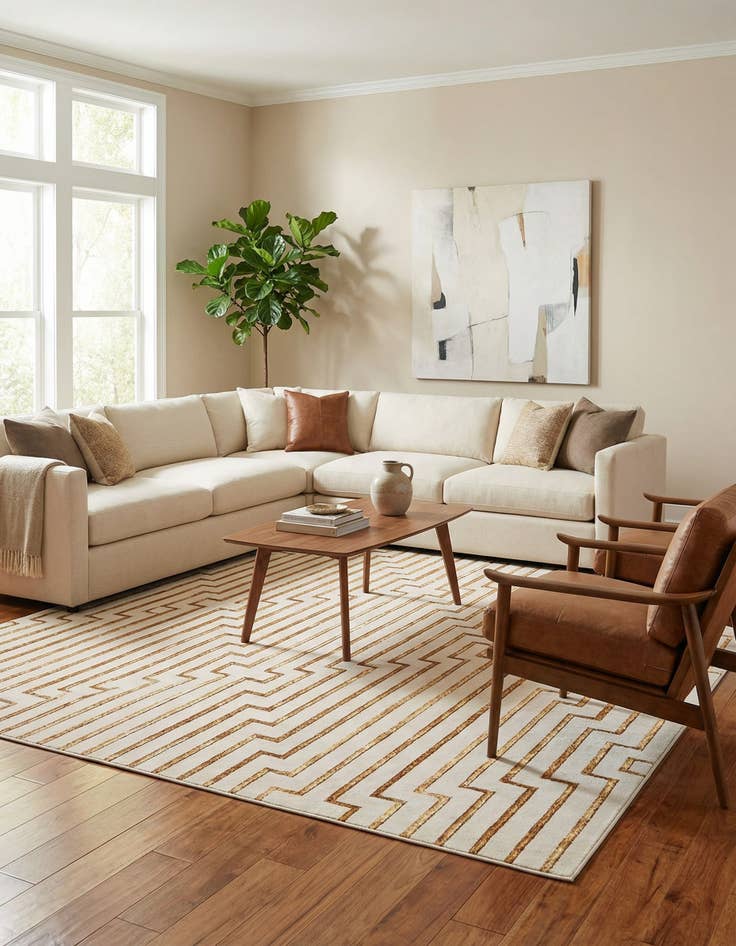 Detail image of 10' x 10' Vogue Geo Square Rug