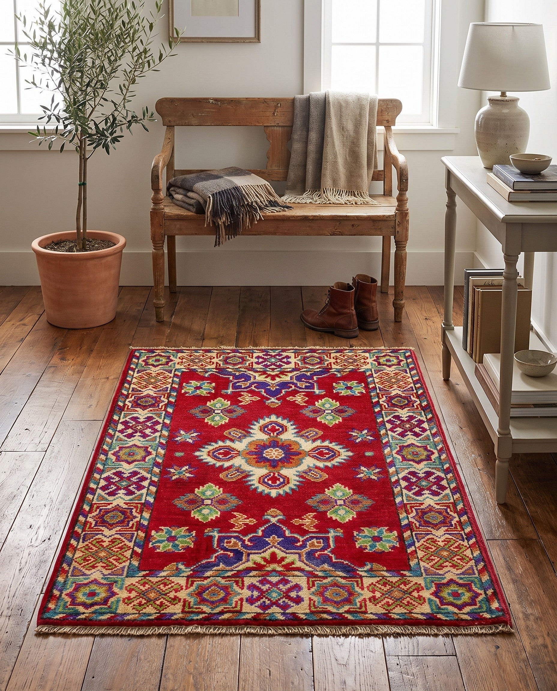 2' 1 x 3' Hand Knotted Kazak Rug