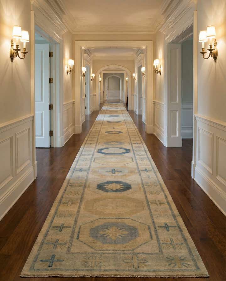 2' 10 x 16' 3 Hand Knotted Oushak Wool Runner Rug