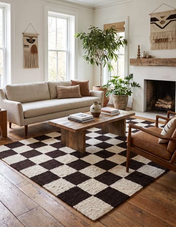 8' 2 x 9' 9 Hand Knotted Moroccan Wool Rug