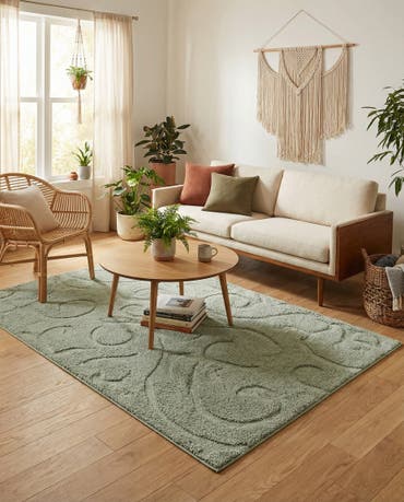  5' x 8' Botanical Shag Rug