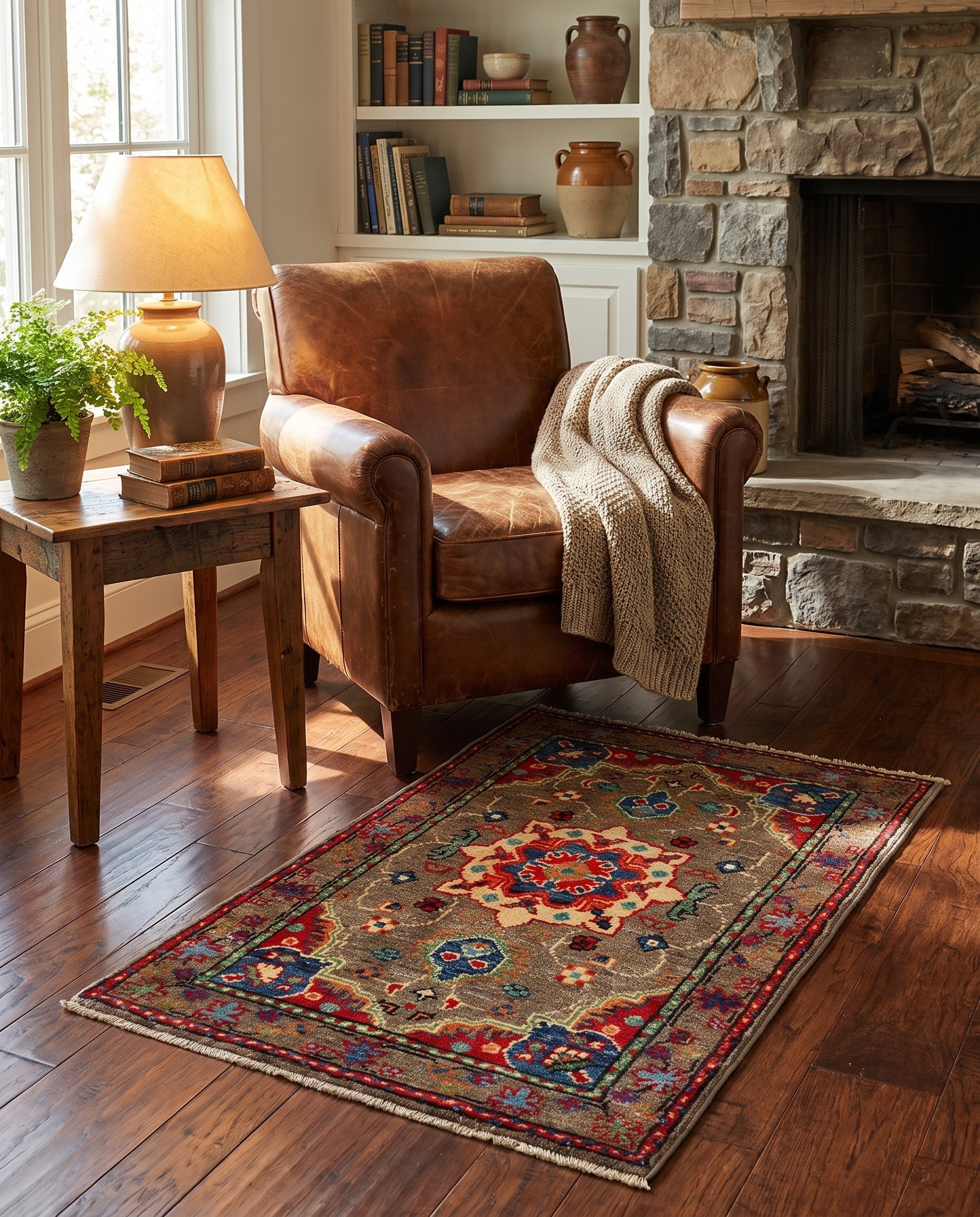 2' x 3' 2 Hand Knotted Kazak Rug