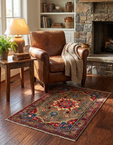 2' x 3' 2 Hand Knotted Kazak Rug