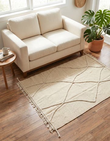 3' 3 x 5' 1 Hand Knotted Moroccan Wool Rug