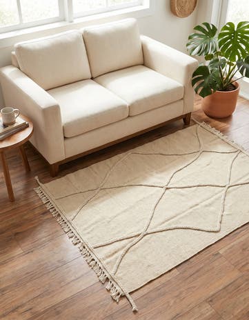 3' 3 x 5' 1 Hand Knotted Moroccan Wool Rug