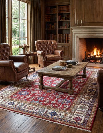 6' 9 x 10' 1 Hand Knotted Kazak Rug