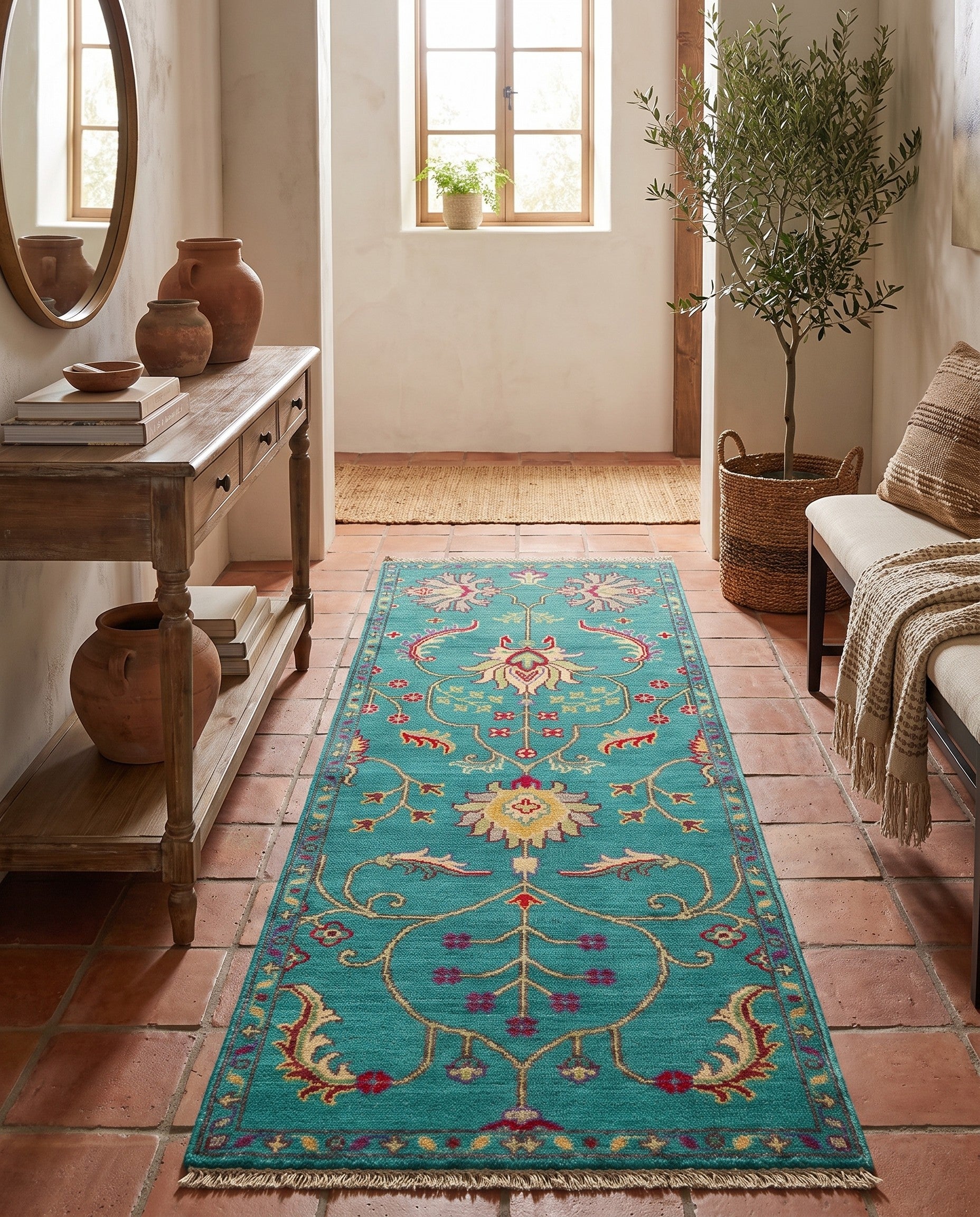 2' 1 x 6' Hand Knotted Kazak Runner Rug