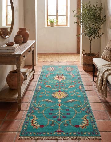2' 1 x 6' Hand Knotted Kazak Runner Rug