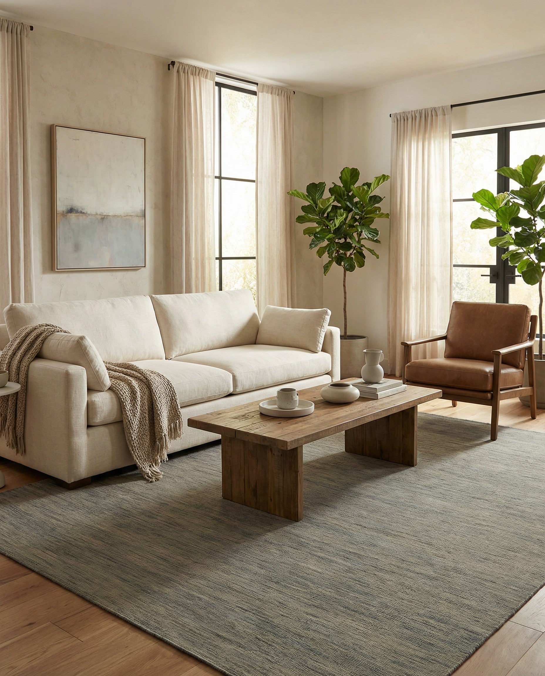 6' 10 x 9' 5 Hand Woven Kilim Modern Wool Rug