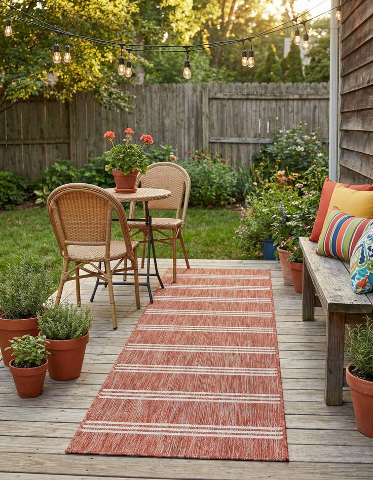 Detail image of 2' x 8'  Washable Jill Zarin Anguilla Indoor / Outdoor Runner Rug