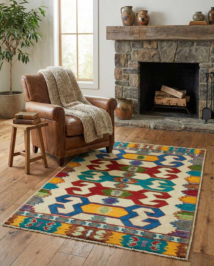 3' 5 x 5' 2 Hand Knotted Balouch Rug
