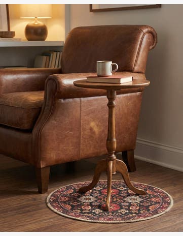 Black Washable Timeless Round Rug