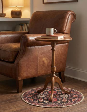 Black Washable Timeless Round Rug