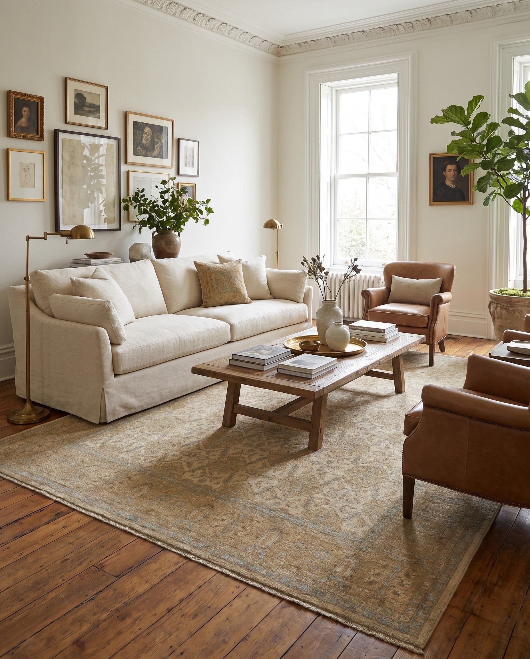 8' 11 x 11' 11 Hand Knotted Ziegler Rug
