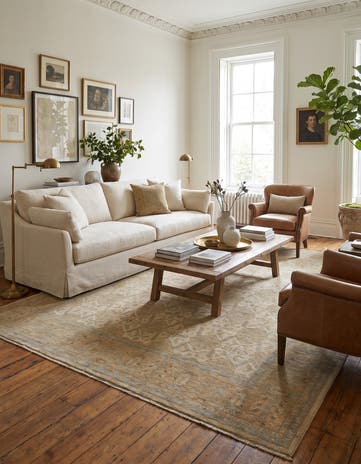 8' 11 x 11' 11 Hand Knotted Ziegler Rug