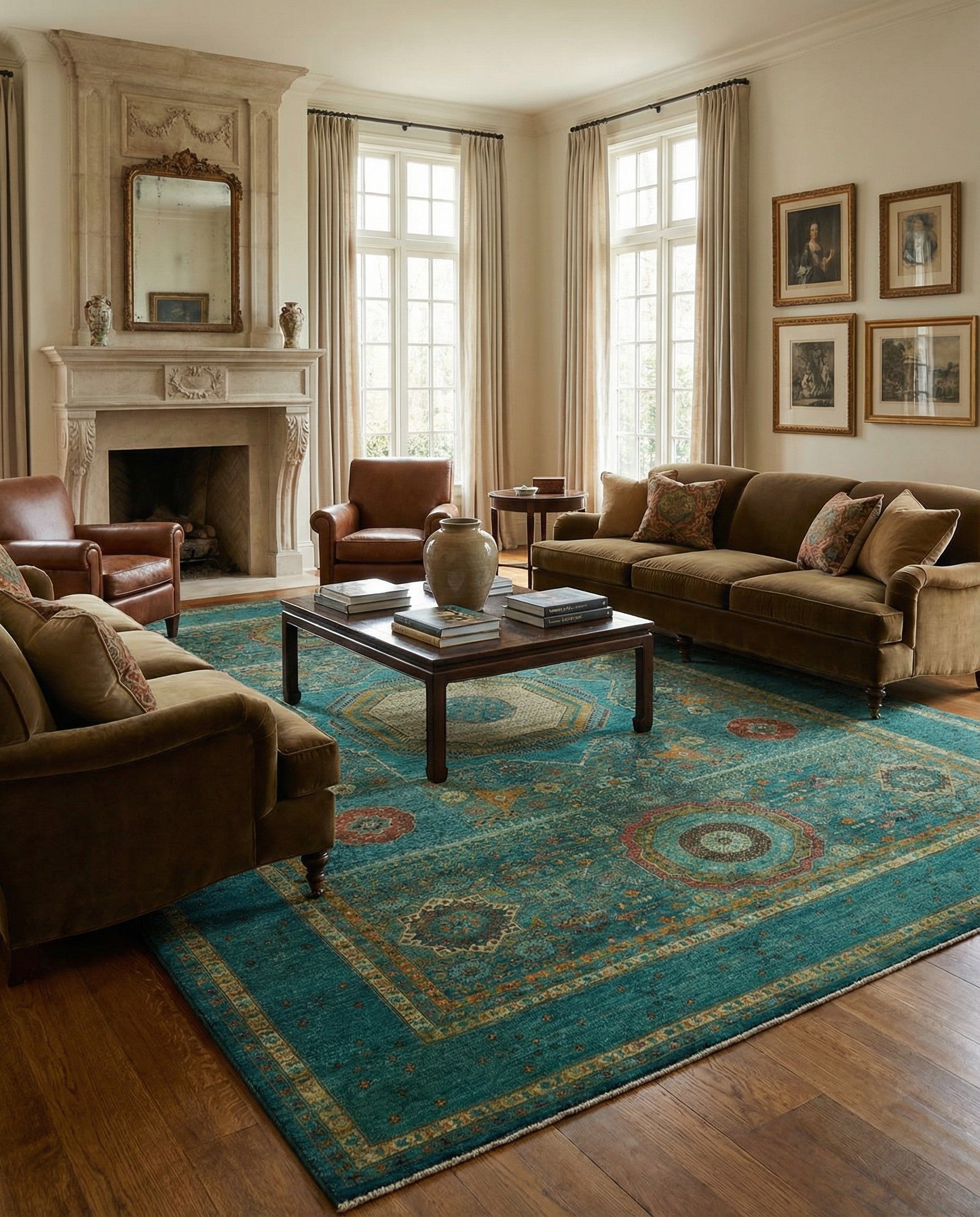 12' x 17' 7 Hand Knotted Mamluk Ziegler Oriental Rug