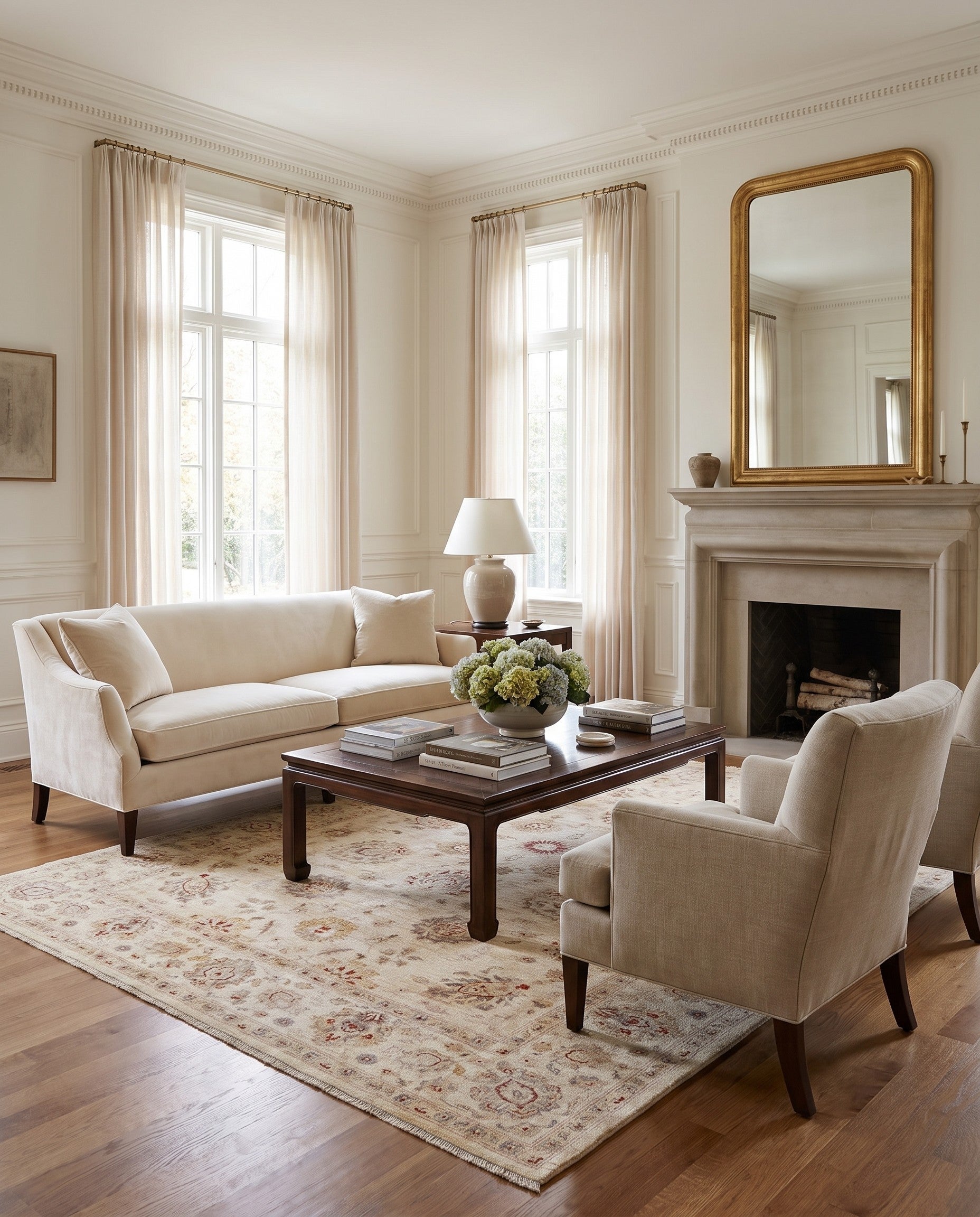 6' 11 x 9' 9 Hand Knotted Ziegler Rug
