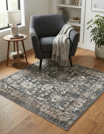 Gray Oregon Square Rug