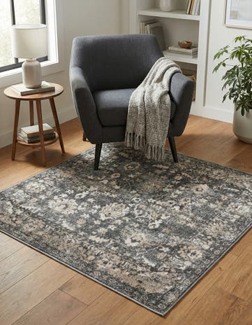 Gray Oregon Square Rug