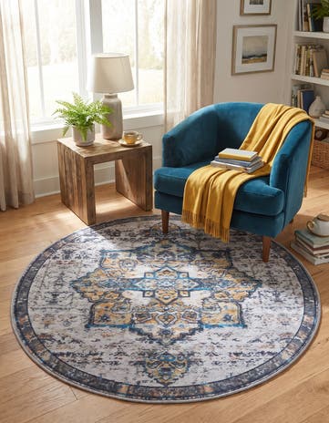 100cm x 100cm Renaissance Tapis Rond