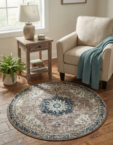 Gray Madeline Round Rug